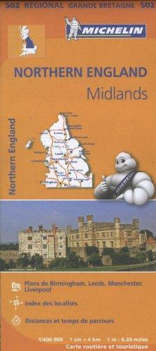 CARTE REGIONALE NORTHERN ENGLAND, MIDLANDS