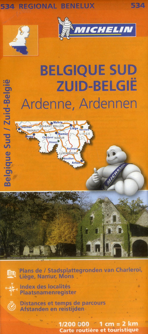 CARTE REGIONALE BELGIQUE SUD, ARDENNE / ZUID-BELGIE, ARDENNEN