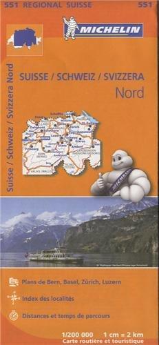 CARTE REGIONALE SUISSE / SCHWEIZ / SVIZZERA NORD