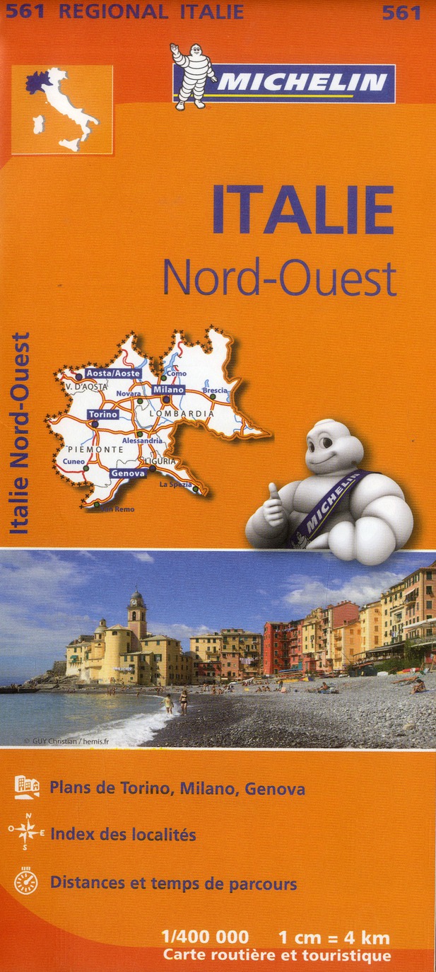 CARTE REGIONALE ITALIE NORD-OUEST