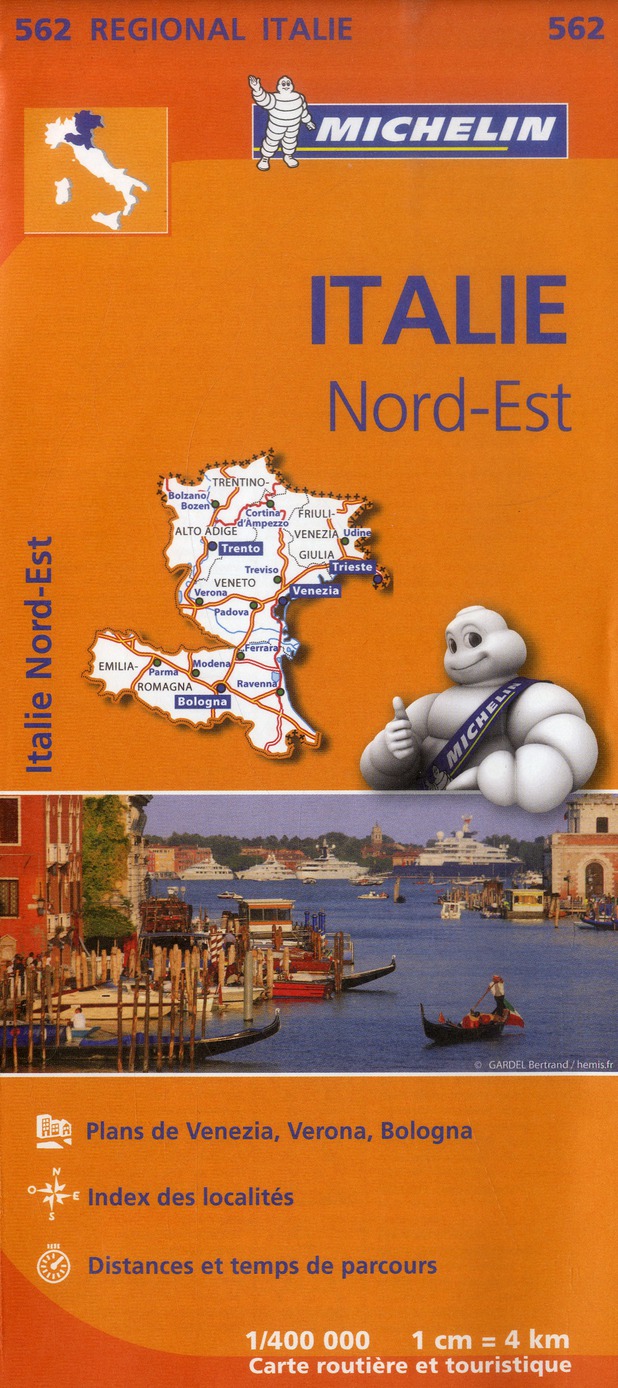 CARTE REGIONALE ITALIE NORD-EST