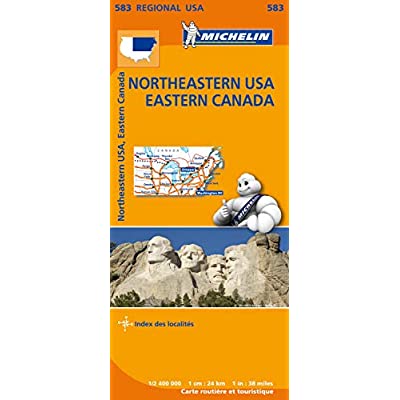 CARTE REGIONALE NORTHEASTERN USA, EASTERN CANADA