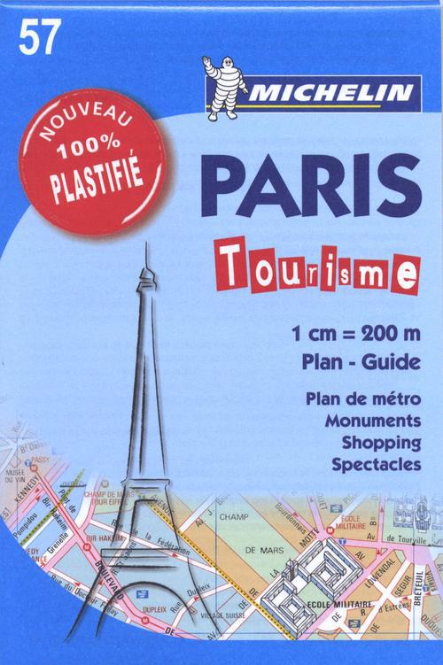 PLANS DE VILLE MICHELIN FRANCE - T90 - PARIS TOURISME (PLASTIFIE)