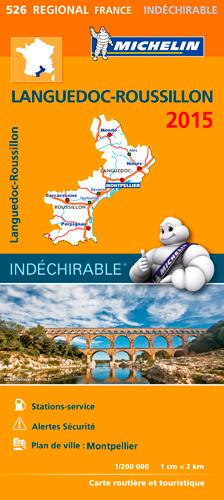 CARTE REGIONALE FRANCE - T7430 - CARTE REGIONALE LANGUEDOC-ROUSSILLON 2015