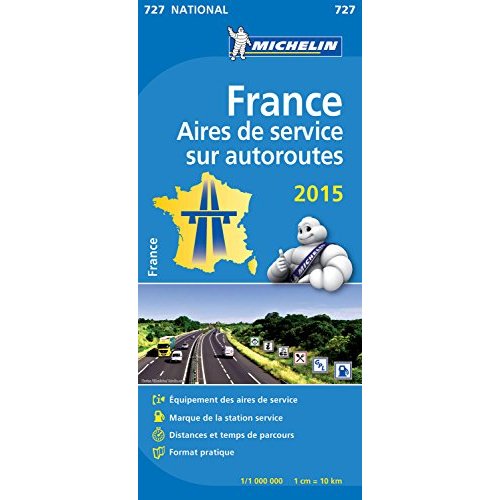 CARTE NATIONALE FRANCE - T8150 - AIRES DE SERVICES SUR AUTOROUTES FRANCE 2015