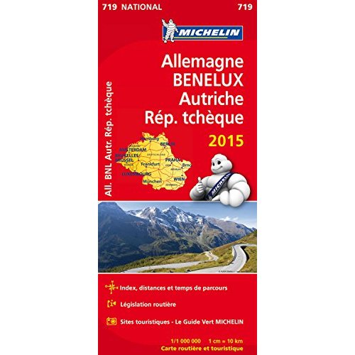 CARTE NATIONALE EUROPE - T9550 - ALLEMAGNE, BENELUX, AUTRICHE, REPUBLIQUE TCHEQUE 2015