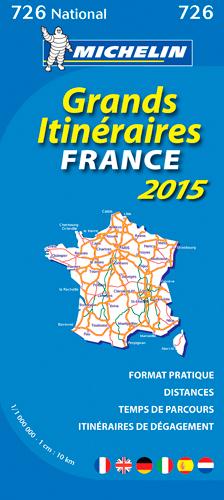 CARTE NATIONALE FRANCE - T8100 - CARTE NATIONALE GRANDS ITINERAIRES FRANCE 2015