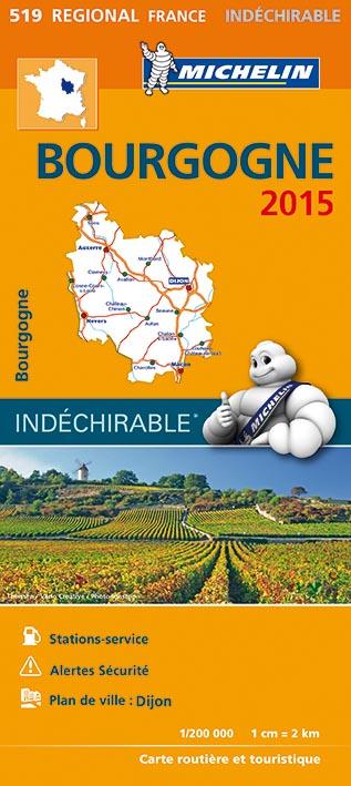 CARTE REGIONALE FRANCE - T7010 - CARTE REGIONALE BOURGOGNE 2015