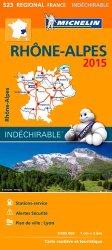 CARTE REGIONALE FRANCE - T7250 - CARTE REGIONALE RHONE ALPES 2015