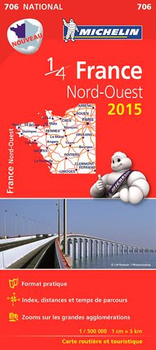 CARTE NATIONALE FRANCE - T8050 - CARTE NATIONALE 706 FRANCE NORD-OUEST 2015