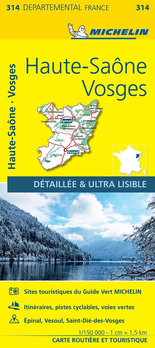 CARTE DEPARTEMENTALE HAUTE-SAONE, VOSGES