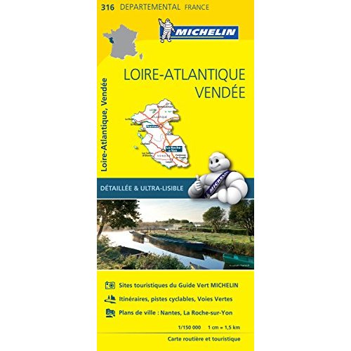 CARTE DEPARTEMENTALE LOIRE-ATLANTIQUE, VENDEE