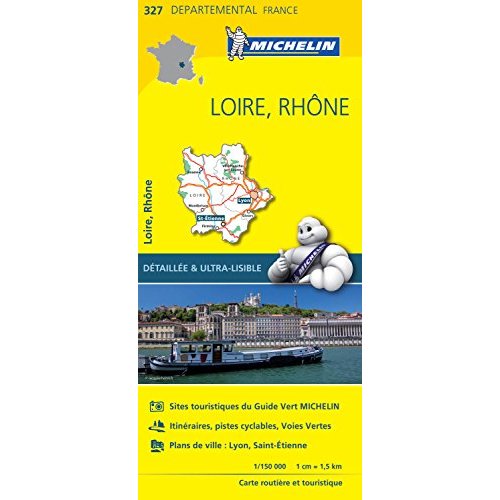 CARTE DEPARTEMENTALE LOIRE, RHONE