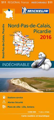 CARTE REGIONALE FRANCE - T6530 - CARTE REGIONALE 511 NORD-PAS-DE-CALAIS, PICARDIE 2016