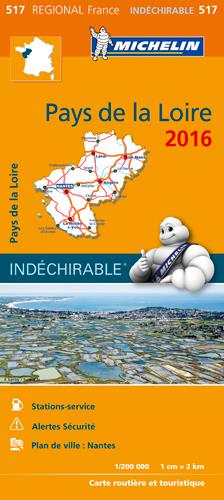 CARTE REGIONALE FRANCE - T6860 - CARTE REGIONALE 517 PAYS DE LA LOIRE 2016