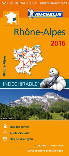 CARTE REGIONALE FRANCE - T7250 - CARTE REGIONALE 523 RHONE ALPES HR 2016