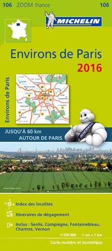 CARTE ZOOM FRANCE - T4610 - CARTE ZOOM 106 ENVIRONS DE PARIS 2016