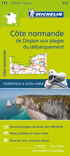 CARTE ZOOM COTE NORMANDE - DE DIEPPE AUX PLAGES DU DEBARQUEMENT