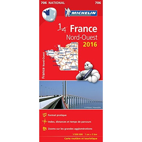 CARTE NATIONALE FRANCE - T8050 - CARTE NATIONALE 706 FRANCE NORD-OUEST 2016