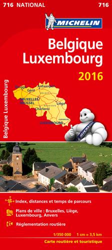 CARTE NATIONALE EUROPE - T9250 - CARTE NATIONALE 716 BELGIQUE LUXEMBOURG 2016