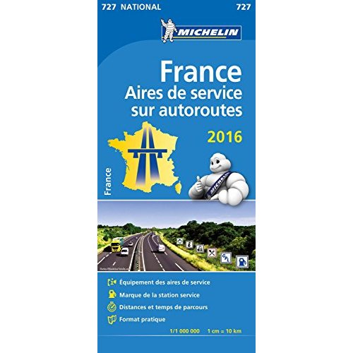 CARTE NATIONALE FRANCE - T8150 - CARTE NATIONALE 727 AIRES DE SERVICE SUR AUTOROUTE FRANCE 2016