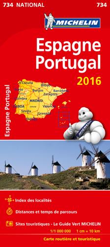 CARTE NATIONALE EUROPE - T10250 - CARTE NATIONALE 734 ESPAGNE, PORTUGAL 2016