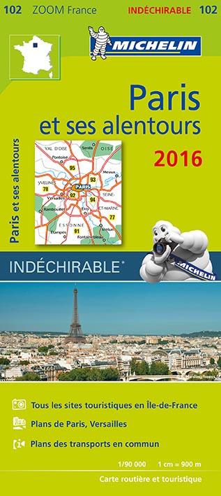 CARTE ZOOM FRANCE - T4551 - CARTE ZOOM PARIS ET SES ALENTOURS 2016