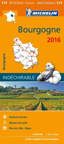 CARTE REGIONALE FRANCE - T7010 - CARTE REGIONALE 519 BOURGOGNE 2016