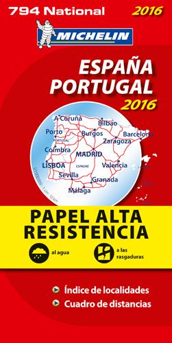 CARTE NATIONALE EUROPE - T10350 - ESPANA, PORTUGAL 2016 - PAPEL ALTA RESISTENCIA / ESPAGNE, PORTUGAL