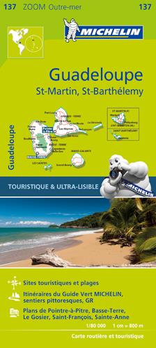 CARTE ZOOM GUADELOUPE - ST MARTIN - ST BARTHELEMY