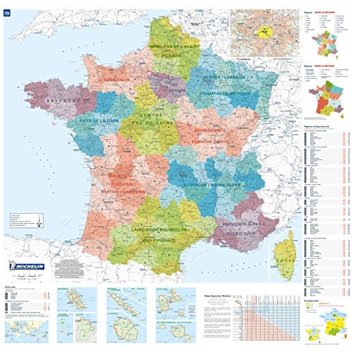 CARTES MURALES - CARTE FRANCE ADMINISTRATIVE (POSTER)