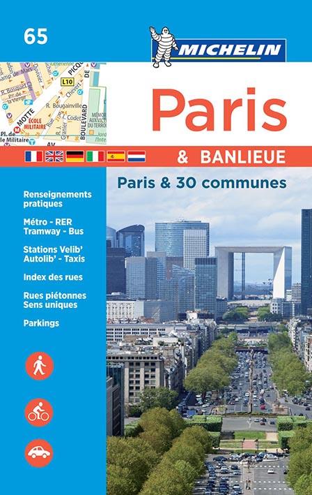 PLANS DE VILLE MICHELIN FRANCE - PLAN PARIS & BANLIEUE, PAR ARRONDISSEMENT ET 30 COMMUNES (RELIE)