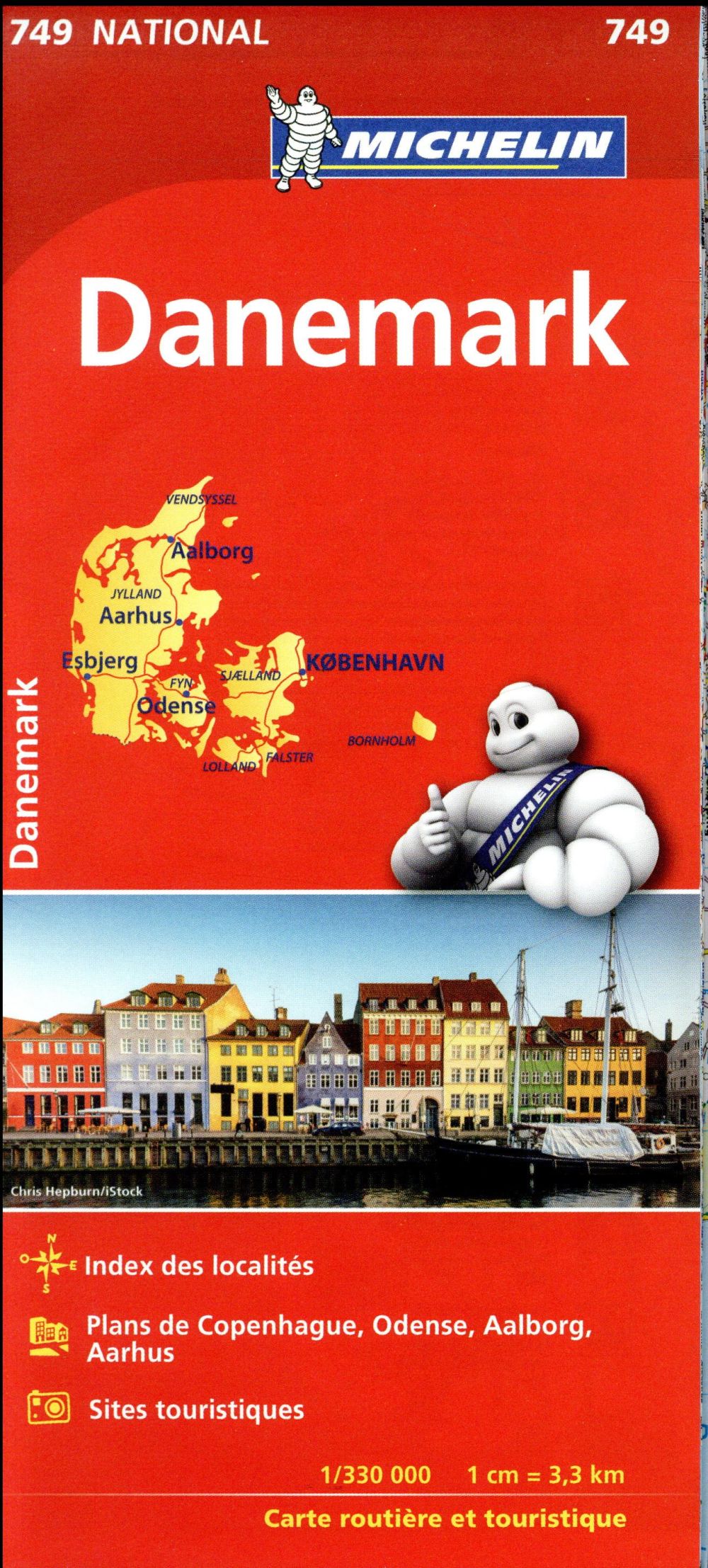 CARTE NATIONALE DANEMARK / DENEMARKEN