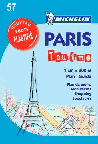 PLANS DE VILLE MICHELIN FRANCE - T40 - PARIS - PLAN PLASTIFIE