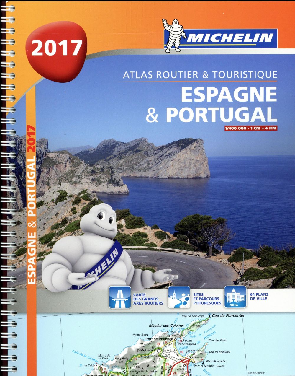 ATLAS EUROPE - T25360 - ESPAGNE & PORTUGAL 2017 - ATLAS ROUTIER ET TOURISTIQUE