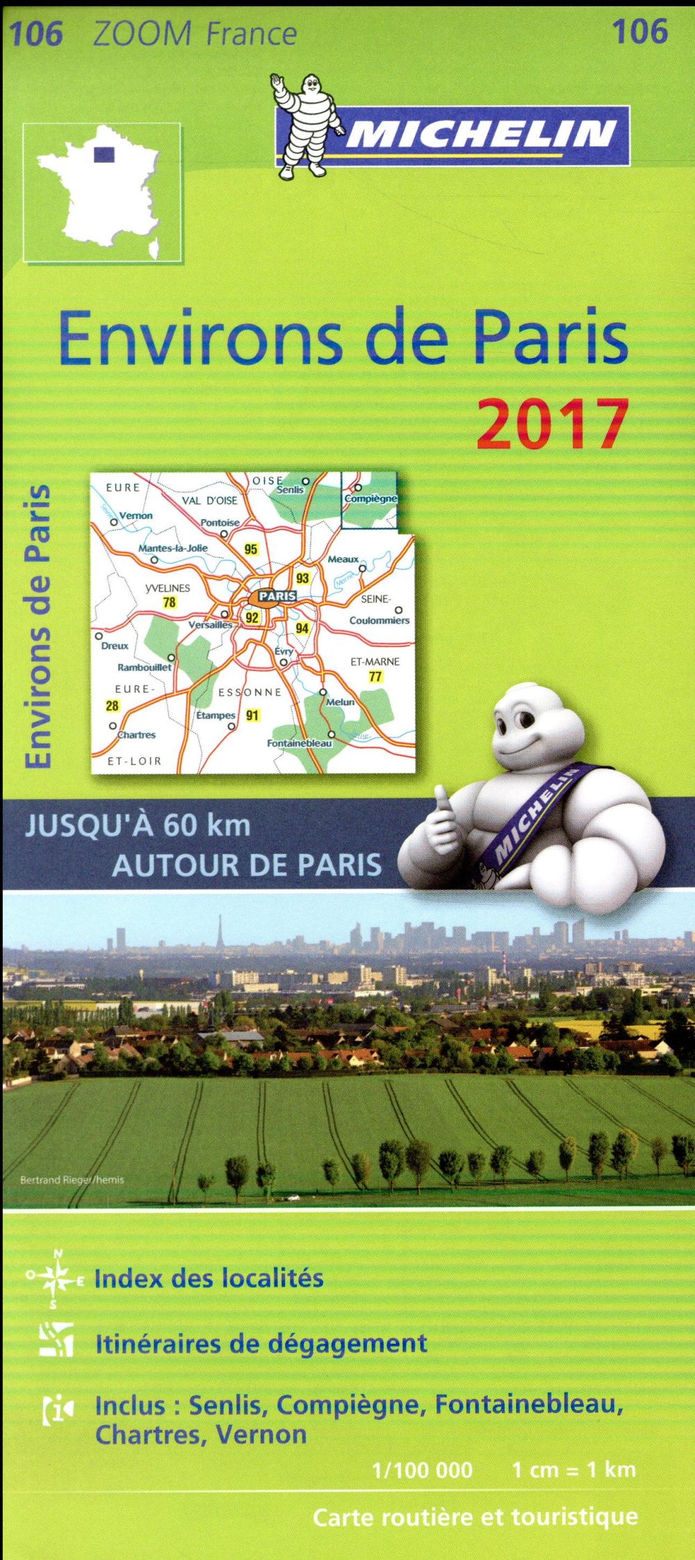 CARTE ZOOM FRANCE - T4610 - CARTE ZOOM 106 ENVIRONS DE PARIS 2017