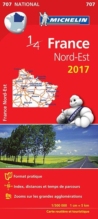 CARTE NATIONALE FRANCE - T8060 - CARTE NATIONALE 707 FRANCE NORD-EST 2017