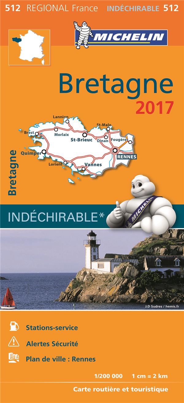 CARTE REGIONALE FRANCE - T6590 - CARTE REGIONALE 512 BRETAGNE 2017