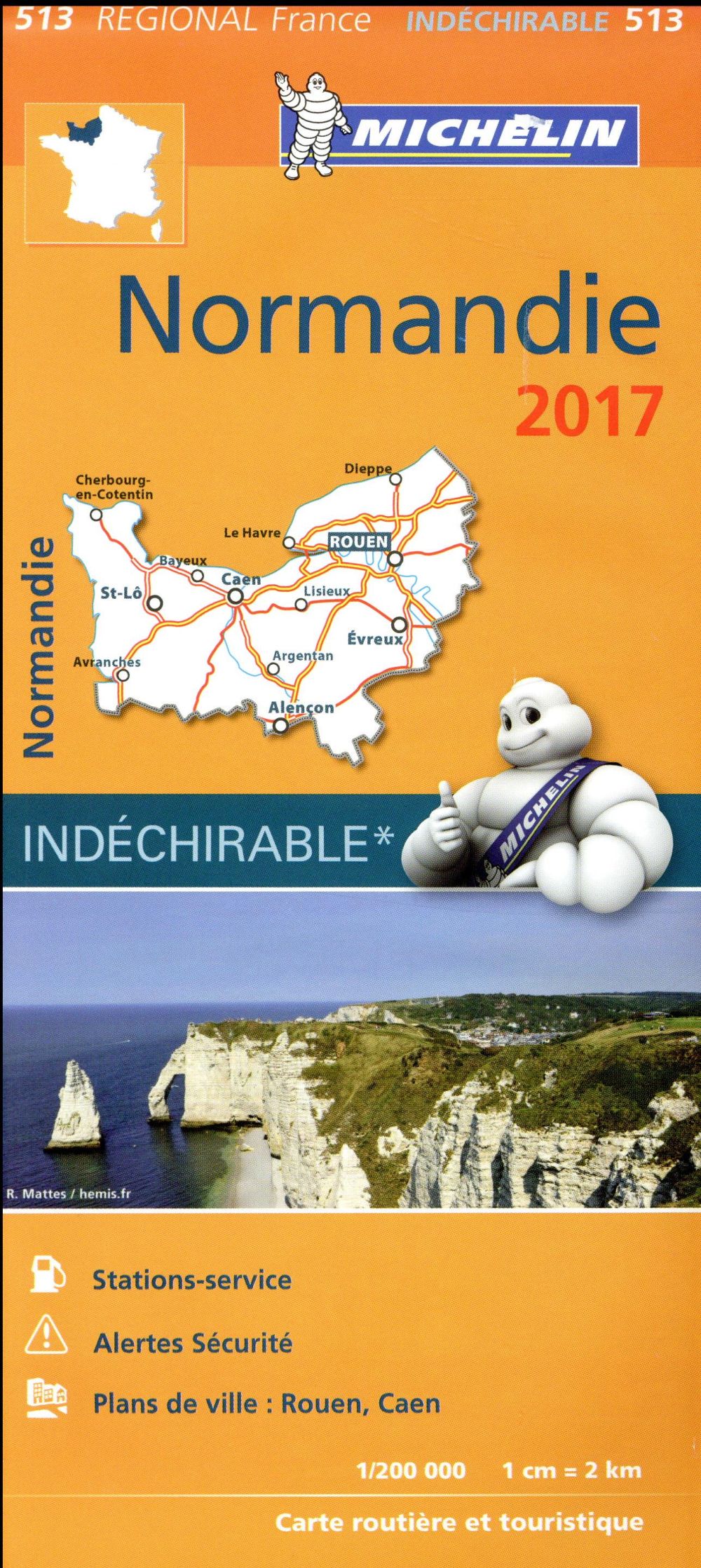 CARTE REGIONALE FRANCE - T6620 - CARTE REGIONALE 513 NORMANDIE 2017