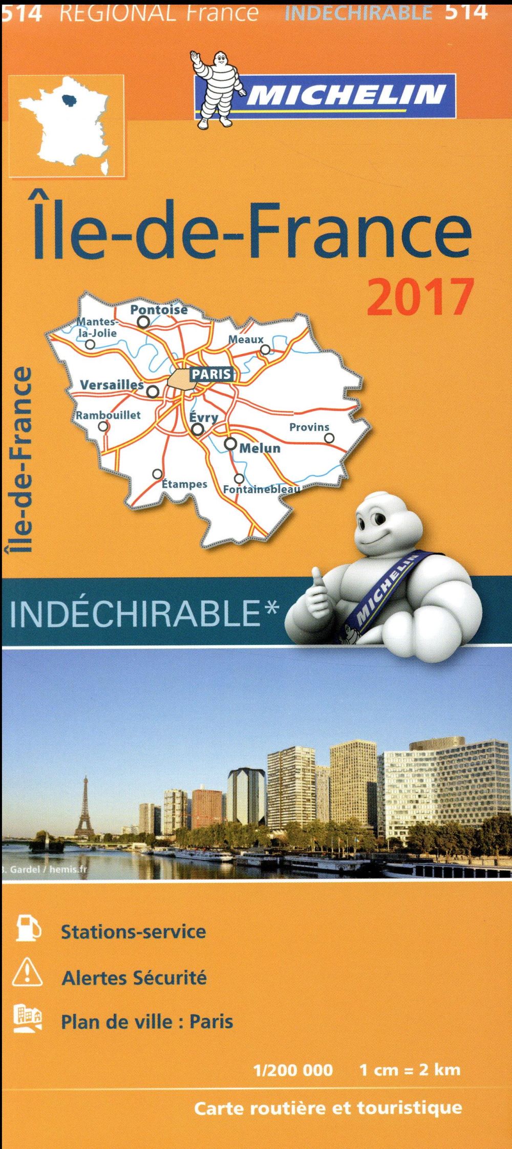 CARTE REGIONALE FRANCE - T6680 - CARTE REGIONALE 514 ILE DE FRANCE 2017