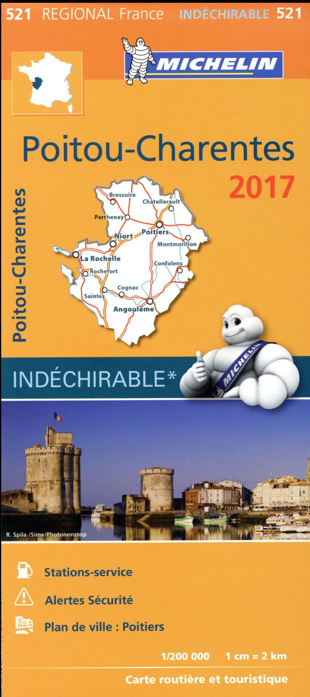 CARTE REGIONALE FRANCE - T7130 - CARTE REGIONALE 521 POITOU - CHARENTES 2017