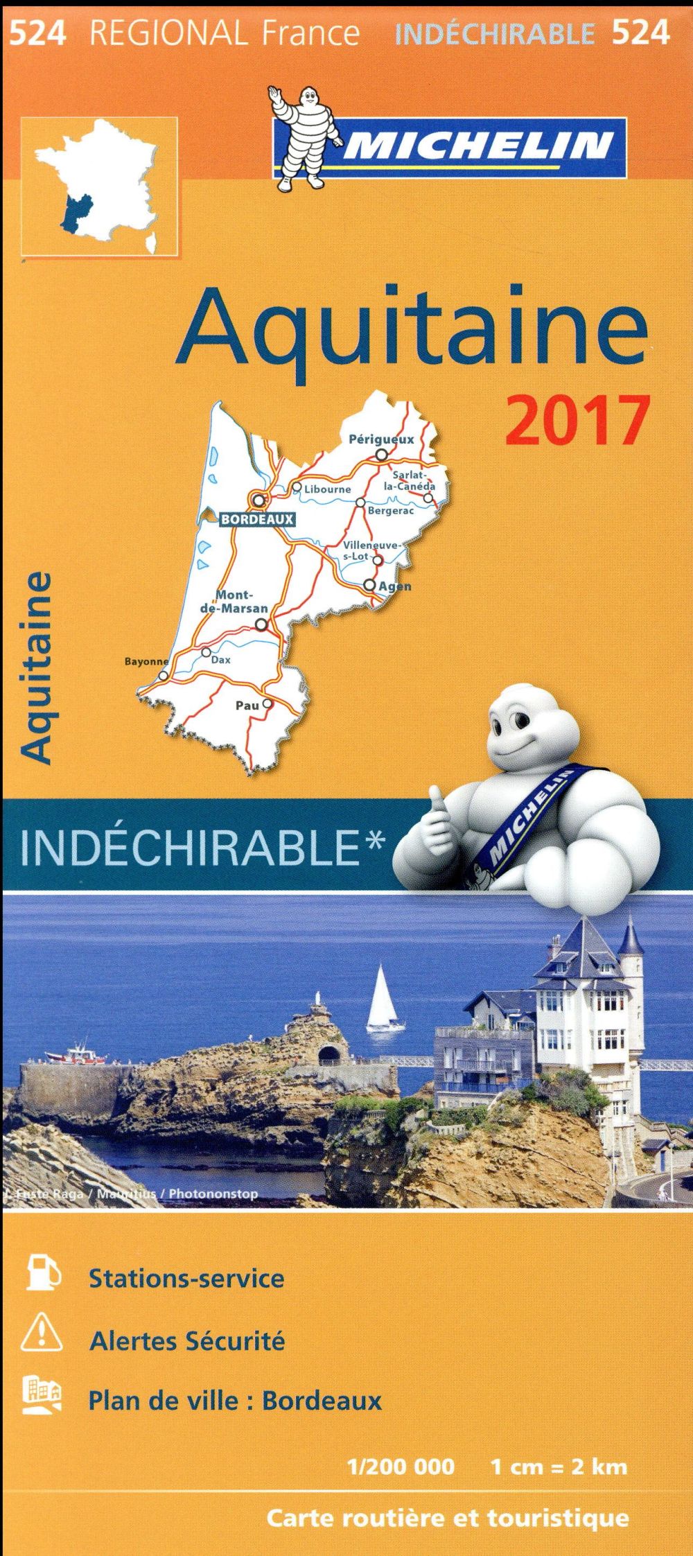 CARTE REGIONALE FRANCE - T7310 - CARTE REGIONALE 524 AQUITAINE 2017