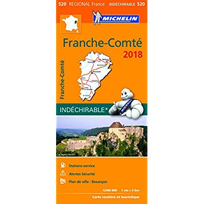 CARTE REGIONALE FRANCE - T7070 - CARTE REGIONALE 520 FRANCHE COMTE 2018