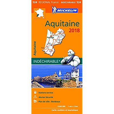 CARTE REGIONALE FRANCE - T7310 - CARTE REGIONALE 524 AQUITAINE 2018