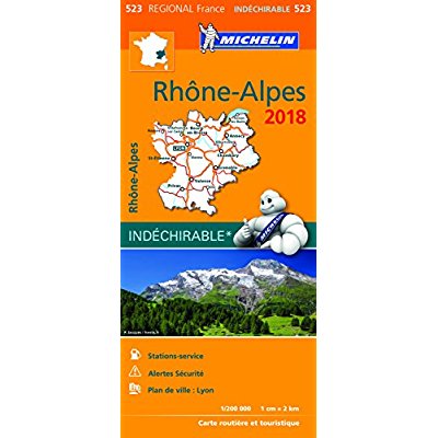 CARTE REGIONALE RHONE-ALPES 2018