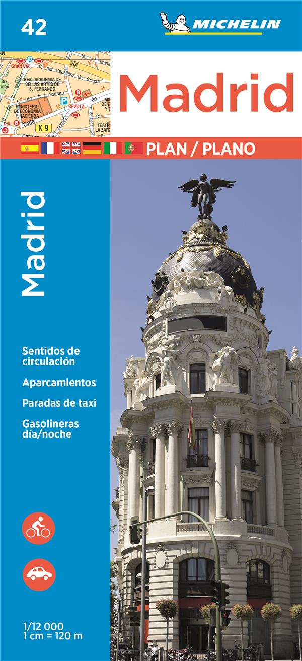 PLANS DE VILLE MICHELIN EUROPE - PLAN MADRID - PLANO E INDICE