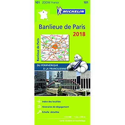 CARTE ZOOM FRANCE - T4550 - CARTE ZOOM 101 BANLIEUE DE PARIS 2018