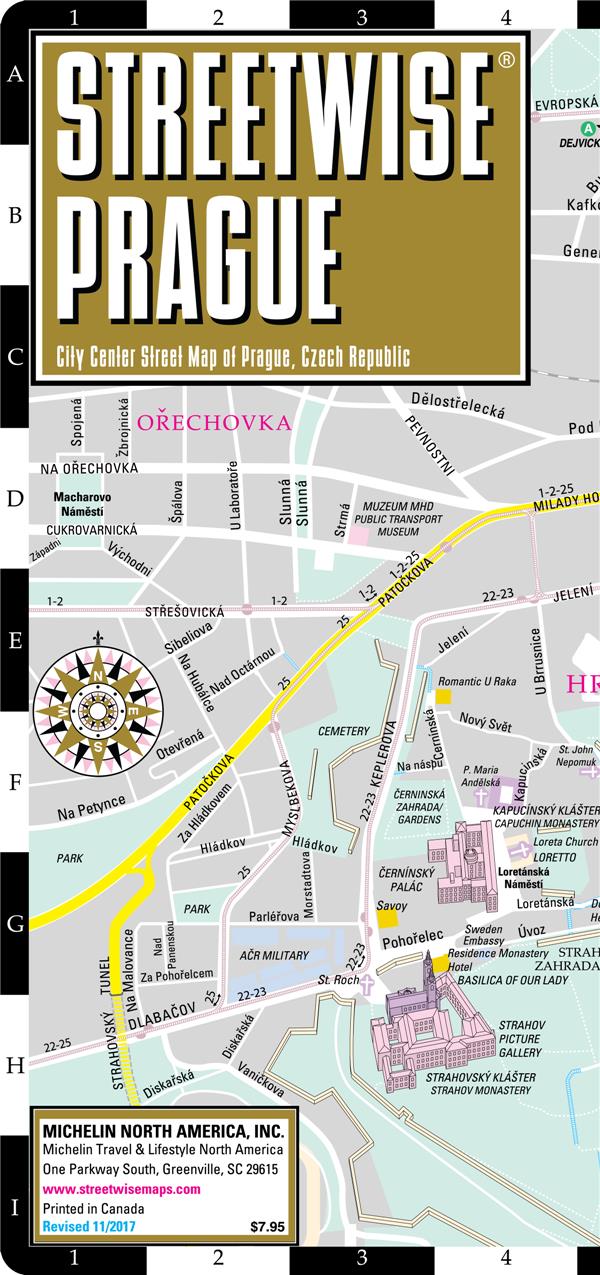 PLANS DE VILLE STREETWISE - T280 - STREETWISE PRAGUE MAP