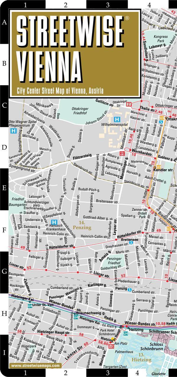 PLANS DE VILLE STREETWISE - T300 - PLAN STW VIENNE