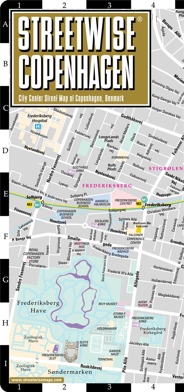 PLANS DE VILLE STREETWISE - T225 - STREETWISE COPENHAGEN MAP